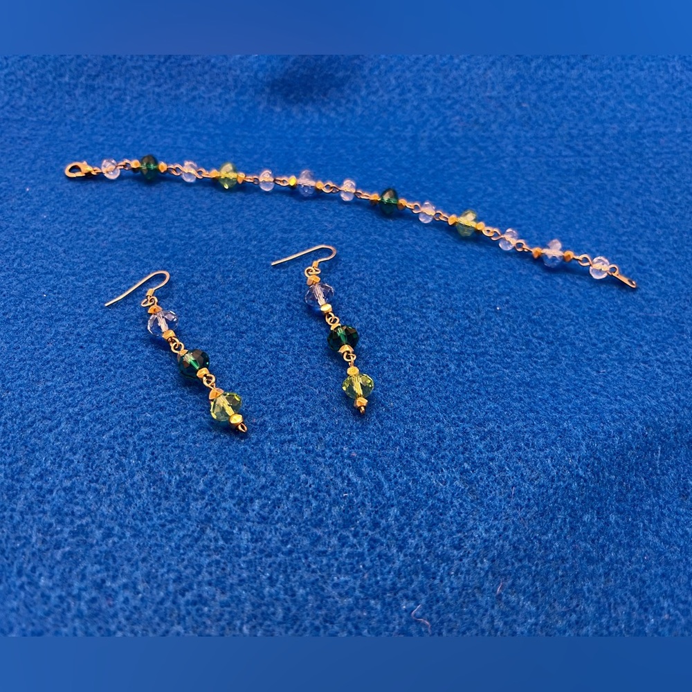 Dainty Earrings & Bracelet Set